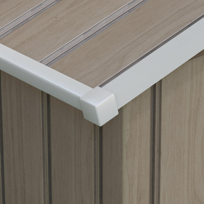 Outsunny 7' X 4' Garden Storage Shed W/ Foundation Kit And Double Doors Light Brown