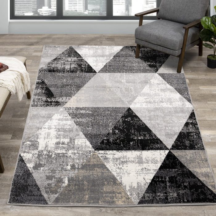 Covington Distressed Triangles Area Rug - 7'10\" x 10'6\"