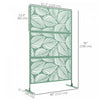 Outsunny Metal Privacy Screen W/ Expansion Screws Outdoor Divider, Leaf
