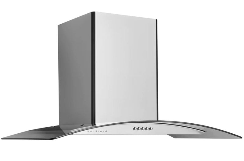 Hauslane 36\" Glass Canopy Wall Mount Range Hood - WM-600SS-36