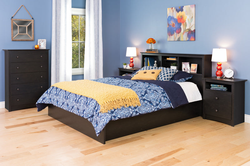 Jade 2-Drawer Nightstand - Washed Black