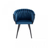 Hildy Accent Dining Arm Chair, Blue Velvet (set of 2)