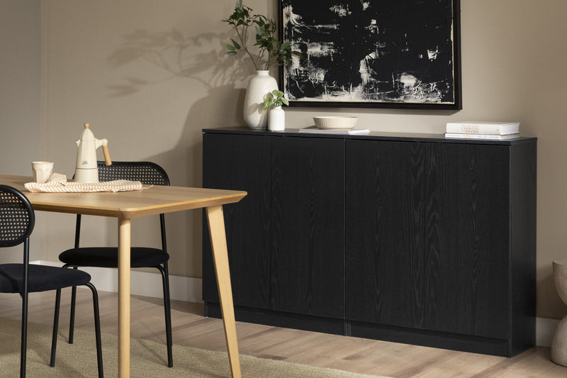 Arum Set Of 2 Sideboards With 2 Doors Black Oak - South Shore
