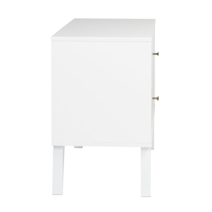 Milo 2-Drawer Nightstand - White