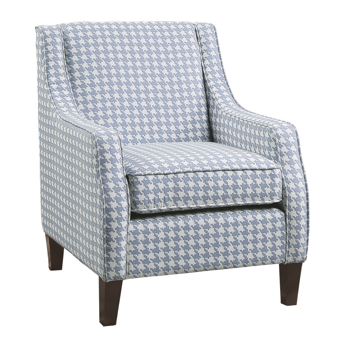 Beagle Accent Chair, Blue Pattern Fabric