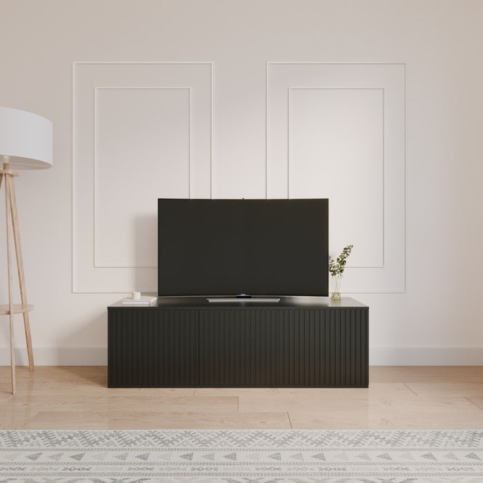 Nordika Trelisse 60\" TV Stand with 3 Doors - Black