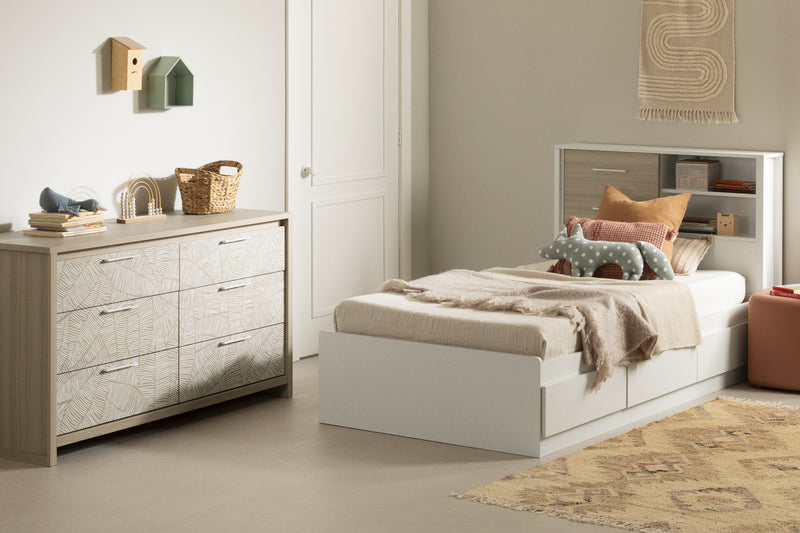 Munich 6-Drawer Dresser - Soft Elm White