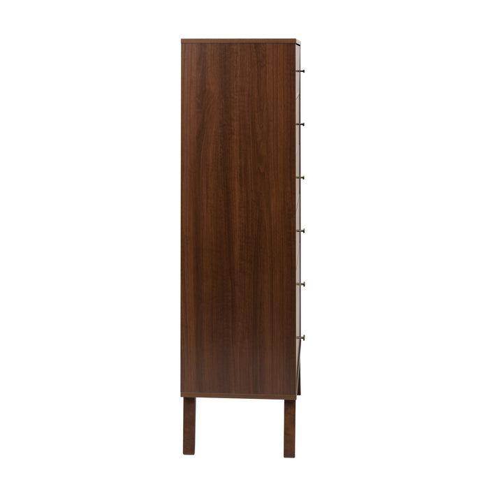 Milo Tall 6-Drawer Chest - Cherry