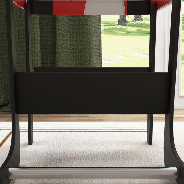 Soozier 40\" Air Hockey Table With 2 Pucks, 2 Pushers, Folding Arcade Table