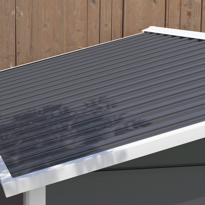 Outsunny 8'x7' Outdoor Storage Shed Garden Shed W/ Lock, Dark Grey