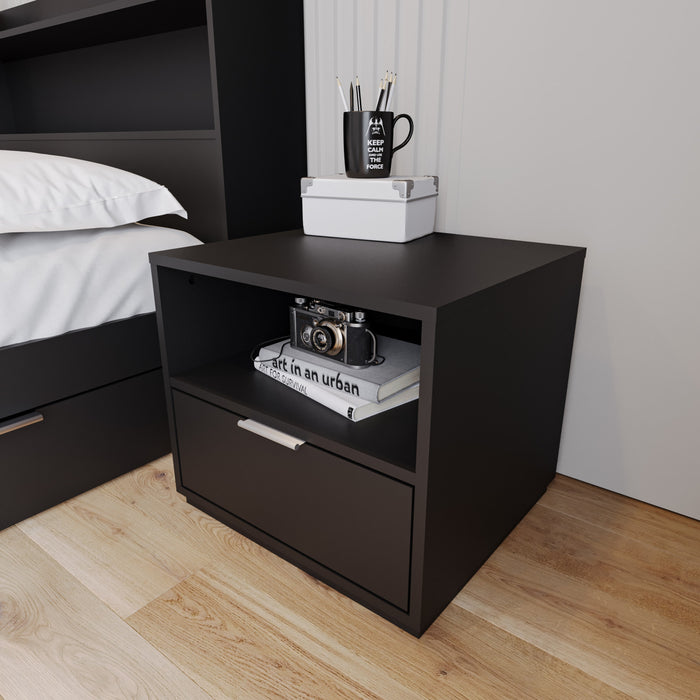 Nordika Hunter Nightstand - Black