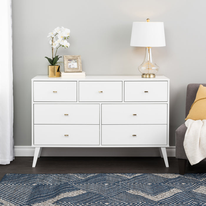 Milo 7-Drawer Dresser - White