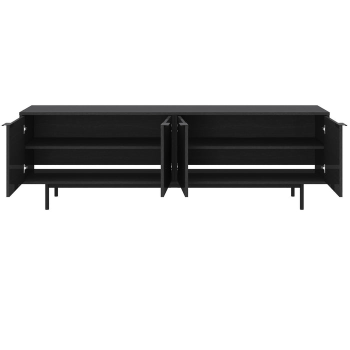 Nordika Hamilton 70\" TV Stand with 4 Storage Cabinets - Black