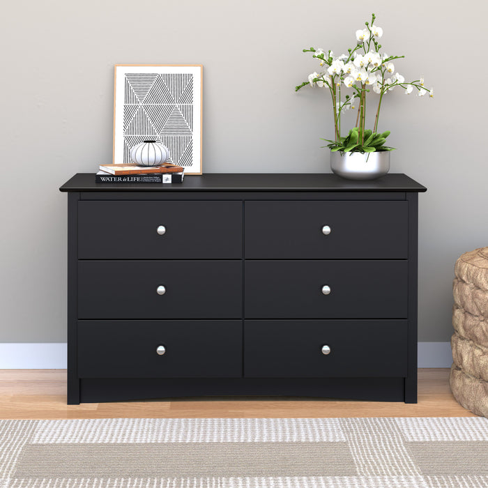 Jade Kids 6-Drawer Dresser - Black