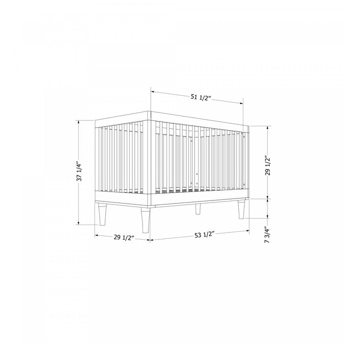 Cotton Candy 3-in-1 Convertible Crib - Sage Green