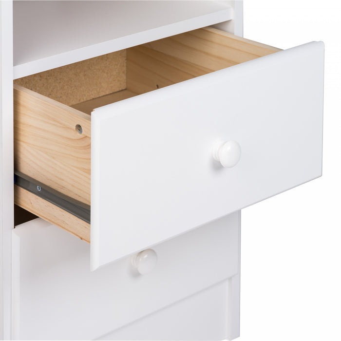 Astrid 6-Drawer Tall Chest - White