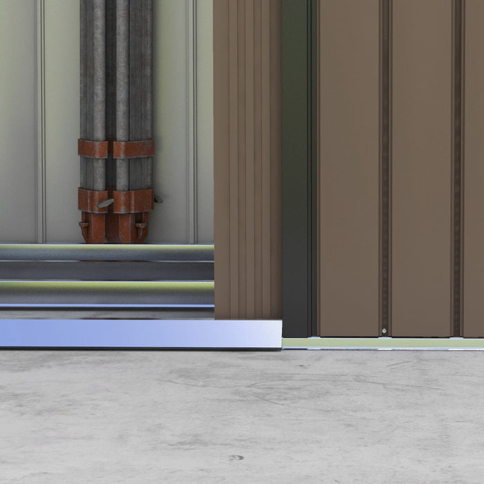 Outsunny 7' X 4' Garden Storage Shed W/ Foundation Kit And Double Doors Brown