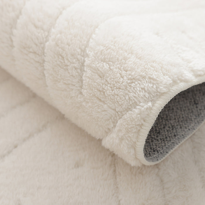 Velvet Crescent Cream Washable Shag Area Rug 5'x7' Indoor Area Rug