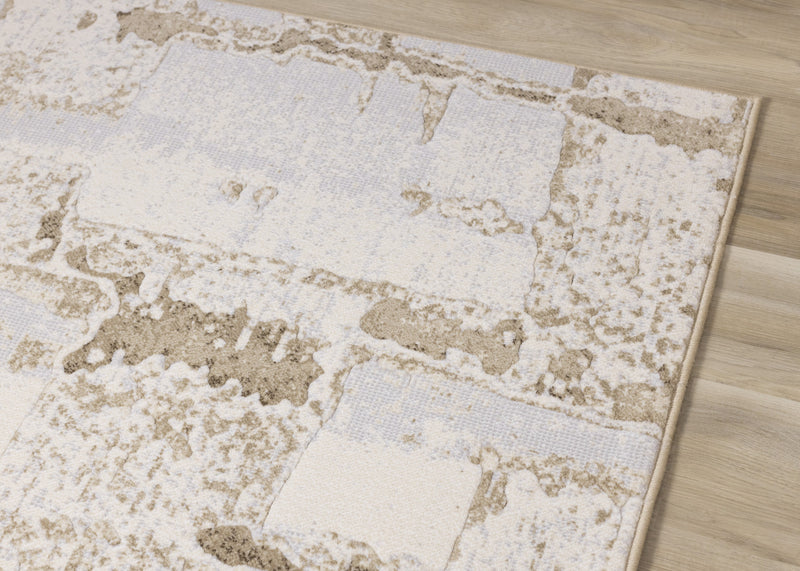 Isabelle Distressed Cream Area Rug - 5'3\" x 7'7\"