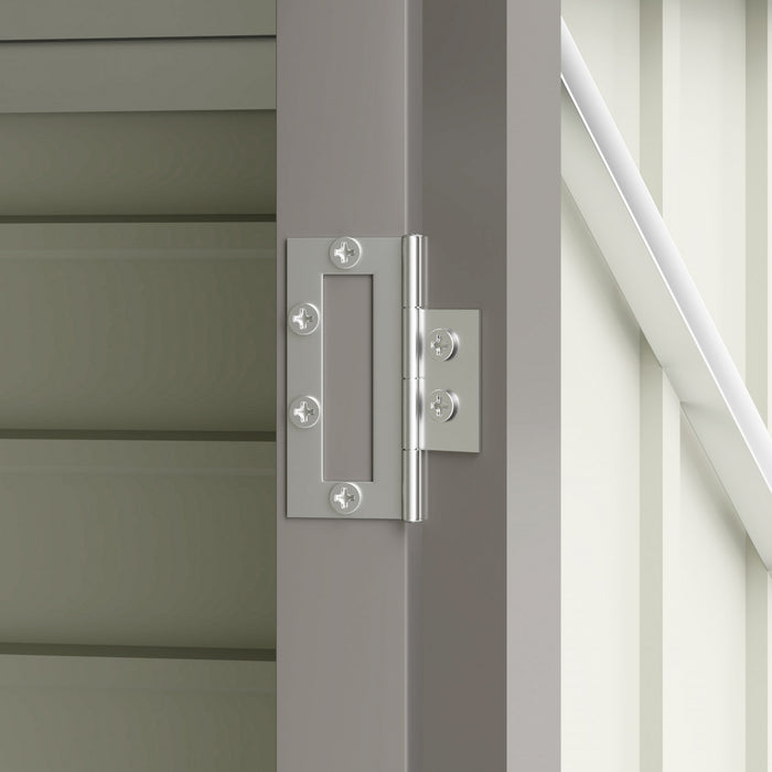 Outsunny 8 X 4ft Metal Garden Storage Shed With 2 Vents, Light Grey