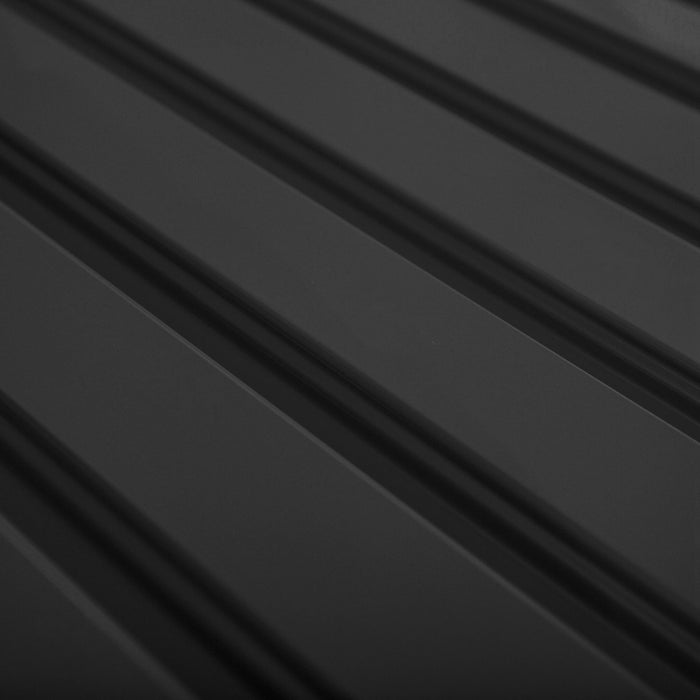 Outsunny Outdoor Steel Storage Shed Garbage Can Organizer Dark Grey