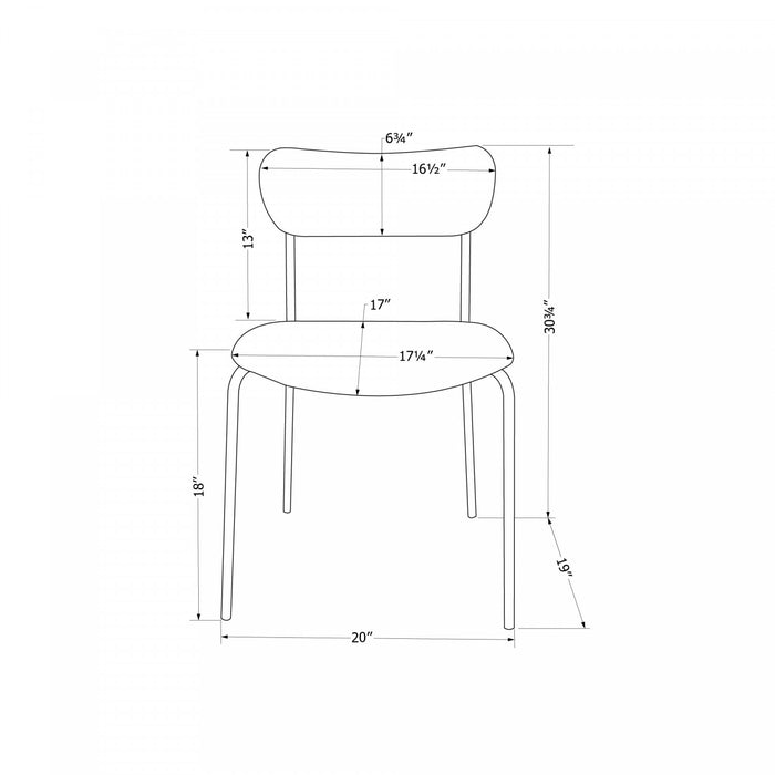 Hype Cream Brown Dining Chair - Set of 2