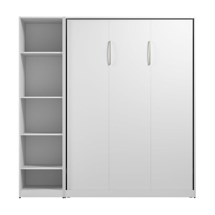 Bestar Claremont 5-Shelf Full Murphy Bed - White