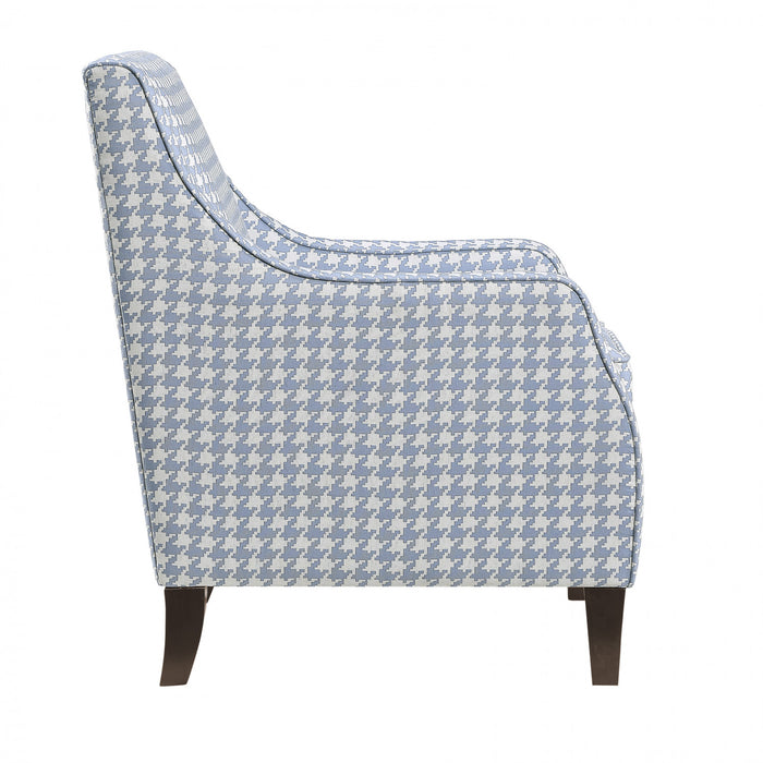Beagle Accent Chair, Blue Pattern Fabric