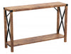46” Console Table With 1 Shelf - Reclaimed Wood With Black Metal
