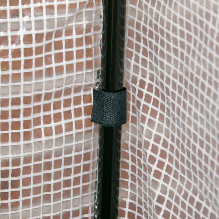 Outsunny Raised Garden Bed With Pe Greenhouse Cover Outdoor Elevated Wood Planter Box For Herbs And Vegetables, Use For Patio, Backyard, Balcony, 48 X 22 X 46 Inch, Dark Gray