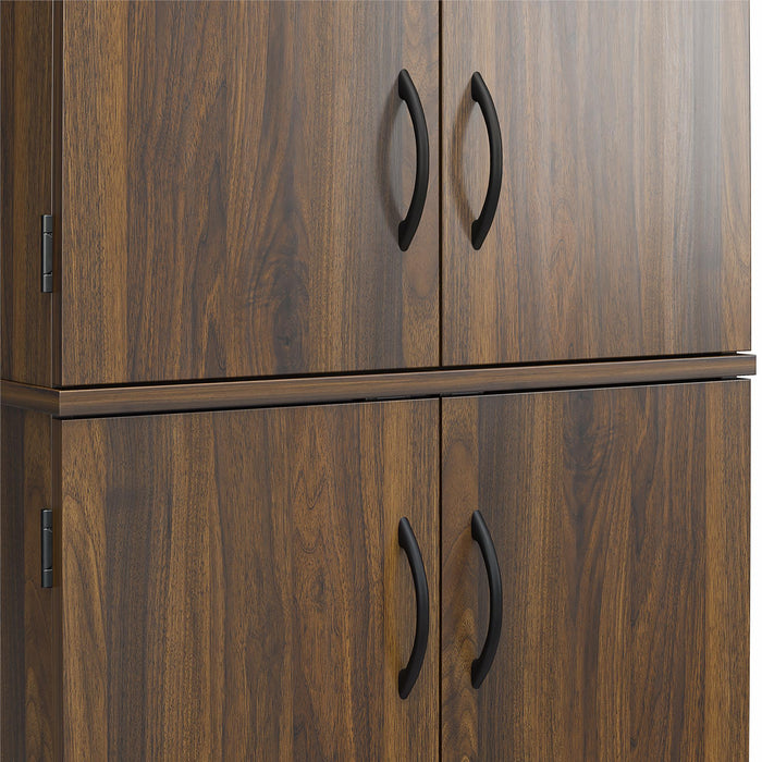 Ameriwood Home 72\" 4-Door Storage Cabinet - Walnut