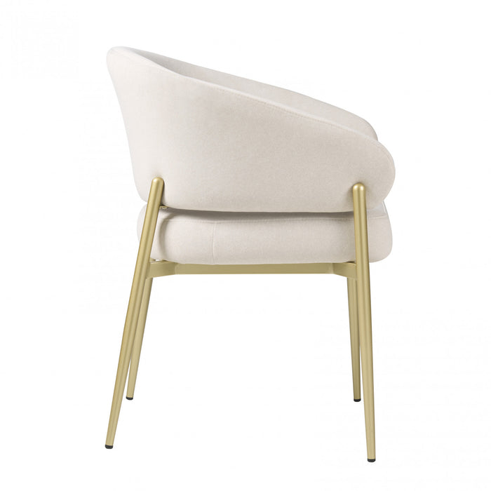 Jeremy Modern Dining Chairs Set Of 2 With Fabric Upholstered Side Chairs And Metal Frame,beige