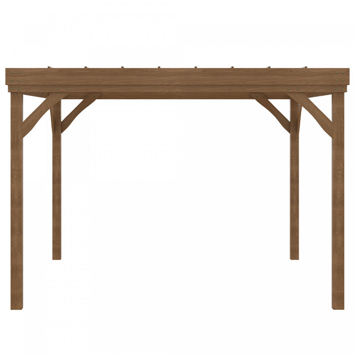 Outsunny 10' X 12' Outdoor Wood Pergola Gazebo For Climbing Plants, Brown