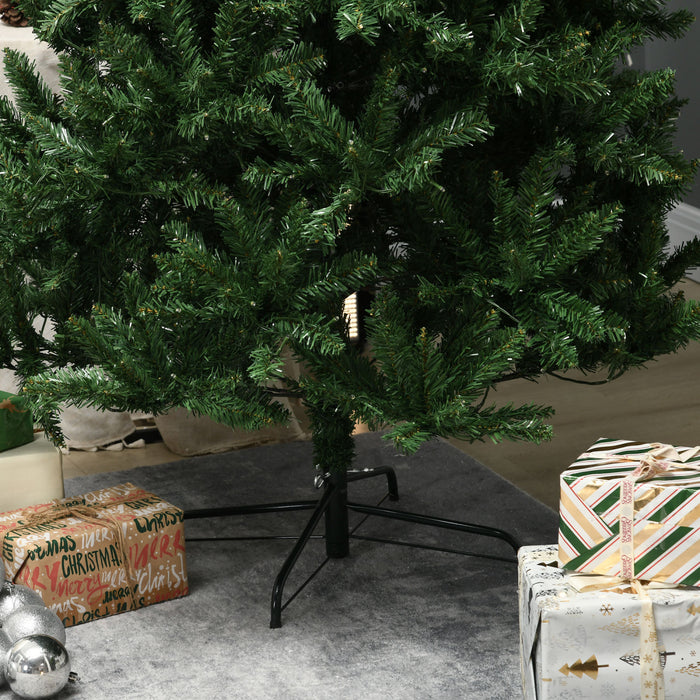 Homcom 7ft Prelit Artificial Christmas Tree With 450 Warm White Led Lights And 1146 Branches Tips