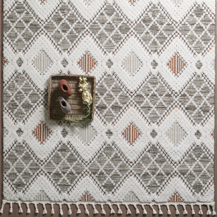 Quinto Twinkle Orange Shag Area Rug - 7'7\" x 10'