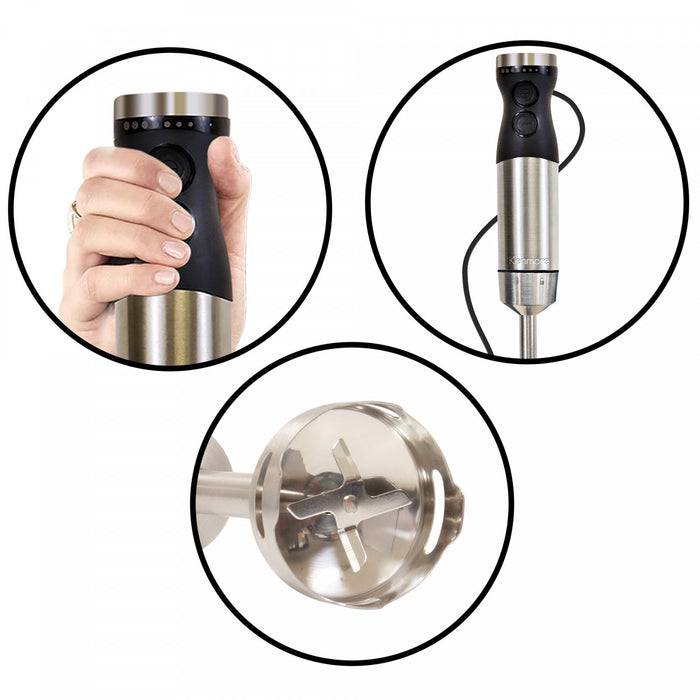 Kenmore Imersion Blender with Chopper, Whisk & Beaker - KKIBC5SS