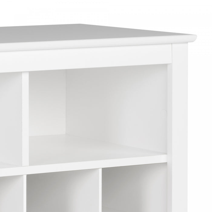 Shoe Cubby Console - White