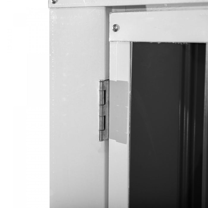 Outsunny Outdoor Steel Storage Shed Garbage Can Organizer Dark Grey