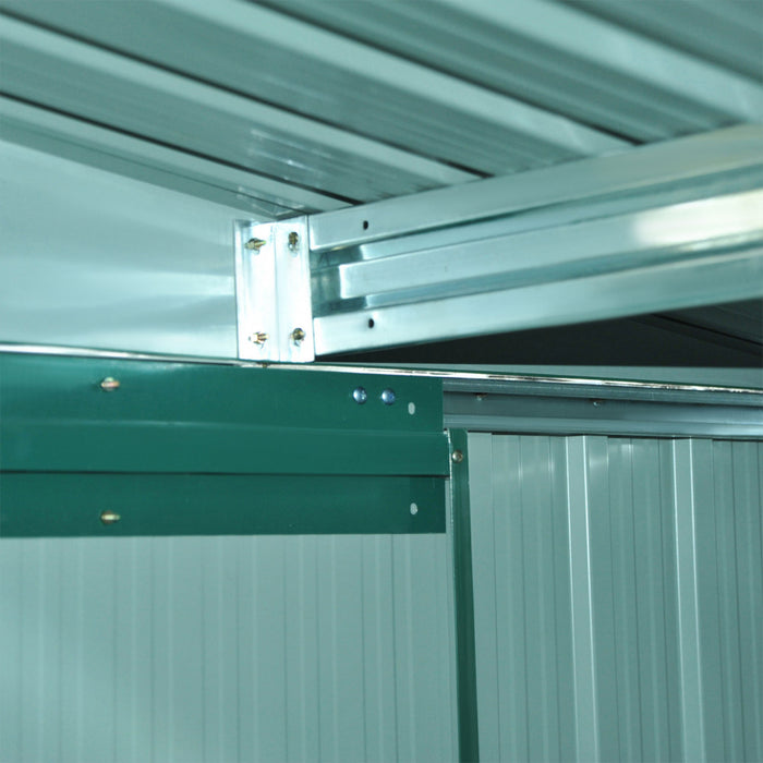 Outsunny 8.5' X 6.8' X 5.8' Practical Garden Storage Shed Outdoor Backyard Tool House W/ Double Sliding Door And 4 Ventilation Slots, Green