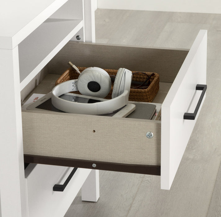 Gravity 2-drawer Nightstand - Pure White