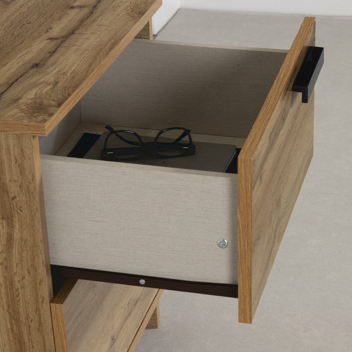 Cavalleri Nightstand with 2 Drawers - Nordik Oak