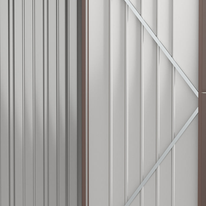 Outsunny 5' X 3' Outdoor Storage Shed, Steel Garden Shed With Single Lockable Door, Tool Storage House For Backyard, Patio, Lawn, Brown