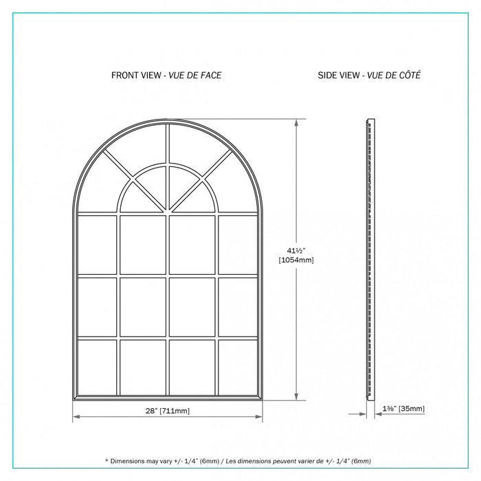 Mella Black 41.5\" Mirror