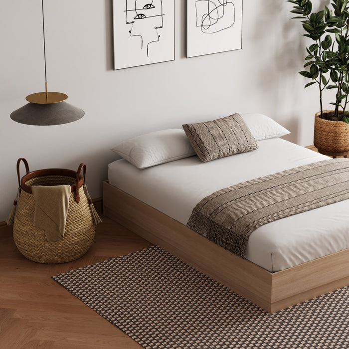 Nordika Milano Platform Queen Bed - Natural Blonde Oak