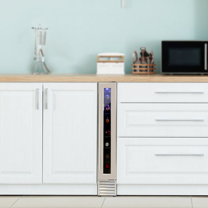 Koolatron 7 Bottle Built-In Compressor Wine Cellar Stainless Steel