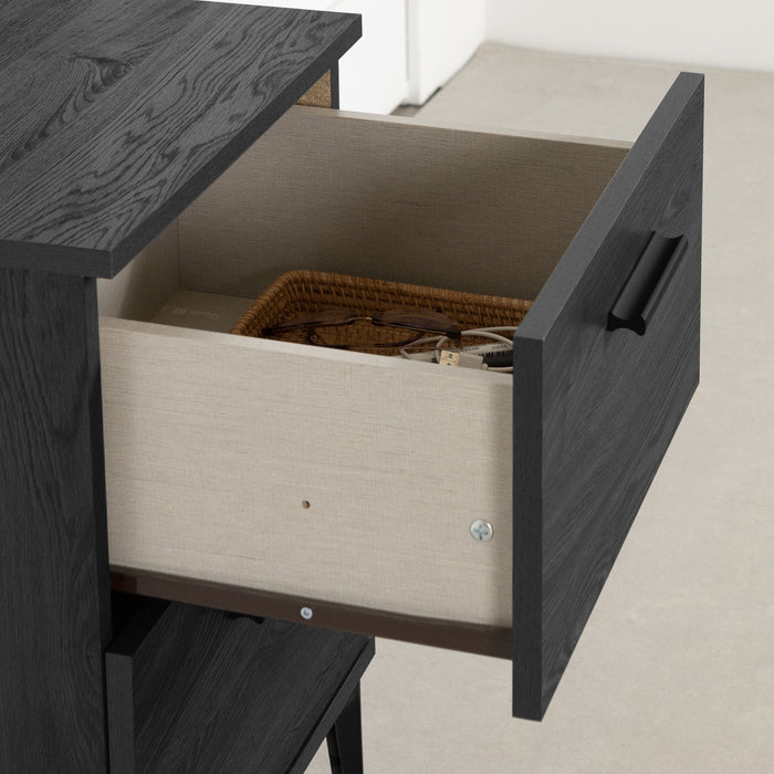 Musano 2-drawer Nightstand With Metal Legs - Gray Oak