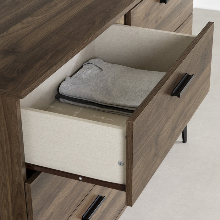 Musano 6-Drawer Dresser - Natural Walnut