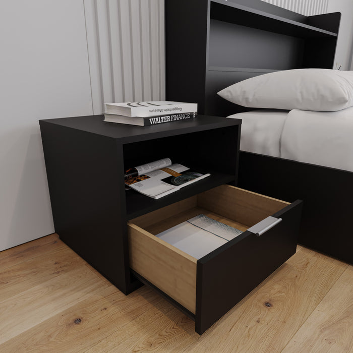 Nordika Hunter Nightstand - Black