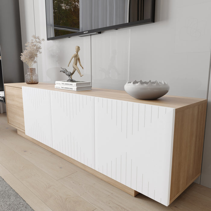 Nordika Riva 72\" TV Stand - Natural Maple