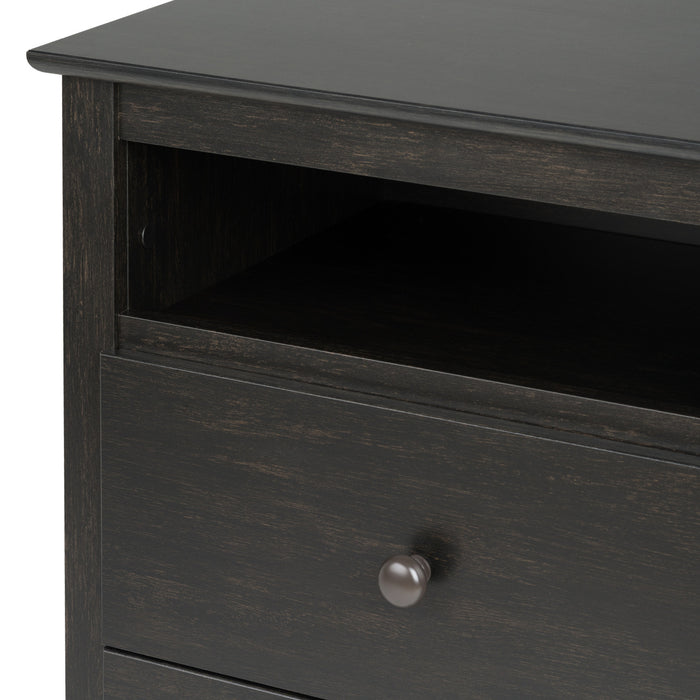 Jade 2-Drawer Nightstand - Washed Black